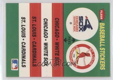 1988 Fleer - Team Stickers Inserts #_CWSC.1 - Chicago White Sox Team, St. Louis Cardinals Team (Three Rivers Stadium)
