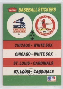 1988 Fleer - Team Stickers Inserts #_CWSC.1 - Chicago White Sox Team, St. Louis Cardinals Team (Three Rivers Stadium)