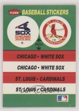 1988 Fleer - Team Stickers Inserts #_CWSC.1 - Chicago White Sox Team, St. Louis Cardinals Team (Three Rivers Stadium)