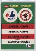 Montreal Expos, Baltimore Orioles (The Metrodome) [EX to NM]