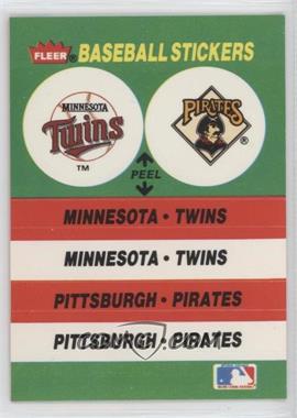 1988 Fleer - Team Stickers Inserts #_MTPP.1 - Minnesota Twins Team, Pittsburgh Pirates Team (Candlestick Park)