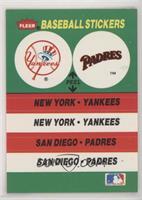 New York Yankees Team, San Diego Padres Team [Good to VG‑EX]