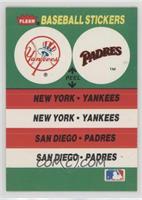 New York Yankees Team, San Diego Padres Team