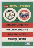 Oakland Athletics Team, Houston Astros