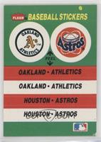 Oakland Athletics Team, Houston Astros [EX to NM]