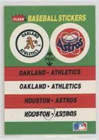 Oakland Athletics Team, Houston Astros [Good to VG‑EX]