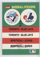 Toronto Blue Jays Team, Montreal Expos Team