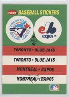 Toronto Blue Jays Team, Montreal Expos Team [EX to NM]