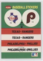 Texas Rangers Team, Philadelphia Phillies Team