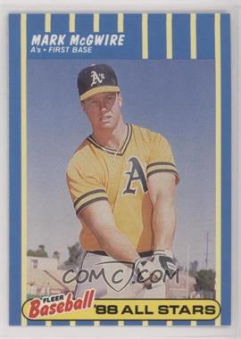1988 Fleer Baseball All Stars - Box Set [Base] #25 - Mark McGwire