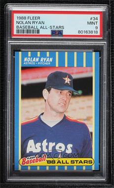 1988 Fleer Baseball All Stars - Box Set [Base] #34 - Nolan Ryan [PSA 9 MINT]