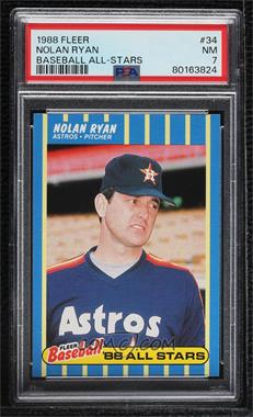 1988 Fleer Baseball All Stars - Box Set [Base] #34 - Nolan Ryan [PSA 7 NM]