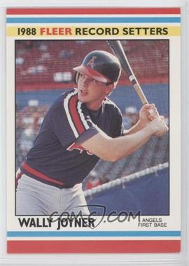 1988 Fleer Baseball Record Setters - Box Set [Base] #21 - Wally Joyner