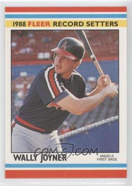 1988 Fleer Baseball Record Setters - Box Set [Base] #21 - Wally Joyner