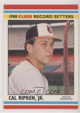 1988 Fleer Baseball Record Setters - Box Set [Base] #33 - Cal Ripken Jr.