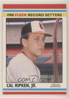 1988 Fleer Baseball Record Setters - Box Set [Base] #33 - Cal Ripken Jr.