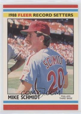 1988 Fleer Baseball Record Setters - Box Set [Base] #35 - Mike Schmidt