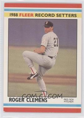 1988 Fleer Baseball Record Setters - Box Set [Base] #7 - Roger Clemens [Noted]