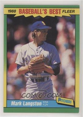 1988 Fleer Baseball's Best Sluggers vs. Pitchers - Box Set [Base] #23 - Mark Langston