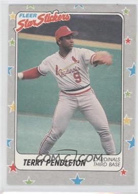 1988 Fleer Star Stickers - [Base] #119 - Terry Pendleton