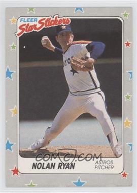 1988 Fleer Star Stickers - [Base] #88 - Nolan Ryan