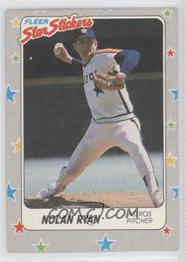 1988 Fleer Star Stickers - [Base] #88 - Nolan Ryan