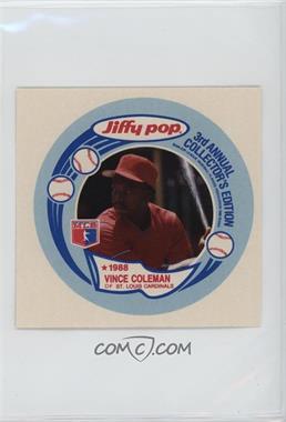 1988 Jiffy Pop Collector's Edition Discs - [Base] #7 - Vince Coleman