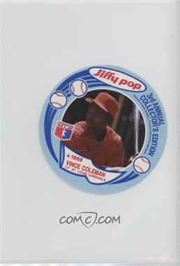 1988 Jiffy Pop Collector's Edition Discs - [Base] #7 - Vince Coleman