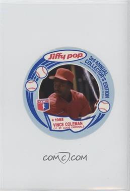 1988 Jiffy Pop Collector's Edition Discs - [Base] #7 - Vince Coleman