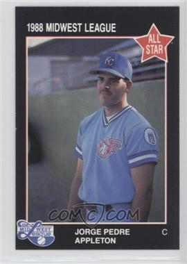 1988 Midwest League All-Star - [Base] #37 - Jorge Pedre