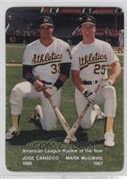 Checklist, (Jose Canseco, Mark McGwire)