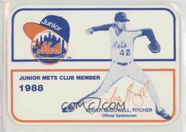1988 New York Mets Junior Mets Club Card - [Base] #_ROMC - Roger McDowell