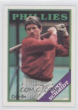 1988 O-Pee-Chee - [Base] - Blank Back #321 - Mike Schmidt