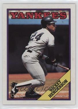 1988 O-Pee-Chee - [Base] - Blank Back #60 - Rickey Henderson