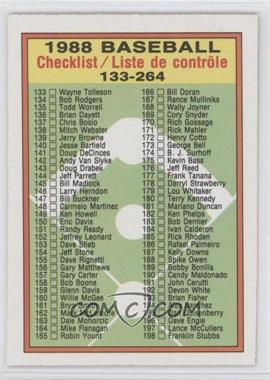 1988 O-Pee-Chee - [Base] #373 - Checklist