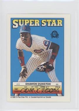 1988 O-Pee-Chee Super Star Sticker Backs - [Base] #11.61 - Shawon Dunston (Rick Sutcliffe 61)