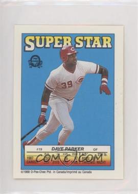 1988 O-Pee-Chee Super Star Sticker Backs - [Base] #19.228 - Dave Parker (Cal Ripken Jr. 228)