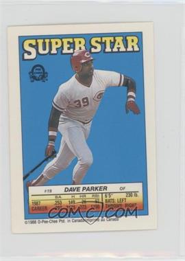 1988 O-Pee-Chee Super Star Sticker Backs - [Base] #19.75 - Dave Parker (Pedro Guerrero 75)