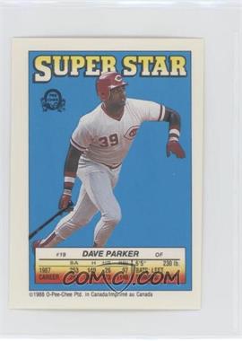 1988 O-Pee-Chee Super Star Sticker Backs - [Base] #19.75 - Dave Parker (Pedro Guerrero 75)