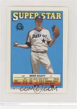 1988 O-Pee-Chee Super Star Sticker Backs - [Base] #26.10 - Mike Scott (Don Baylor 10, Dan Quisenberry 256)