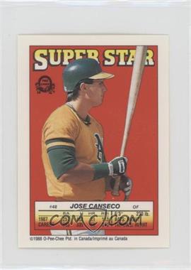 1988 O-Pee-Chee Super Star Sticker Backs - [Base] #48.98 - Jose Canseco (Ron Darling 98, Dave Valle 220)