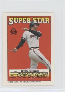 1988 O-Pee-Chee Super Star Sticker Backs - [Base] #55.124 - Terry Kennedy (Glenn Wilson 124, Brian Downing 181)