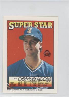 1988 O-Pee-Chee Super Star Sticker Backs - [Base] #63.86 - Mark Langston (Jeffrey Leonard 86)