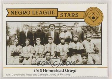 1988 Pittsburgh Pirates Negro League Stars Team Issue - [Base] #2 - 1913 Homestead Grays Team