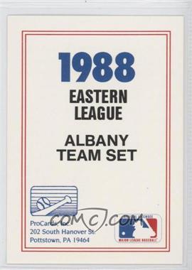 1988 ProCards Minor League - [Base] #_ACYA - Team Checklist - Albany Yankees