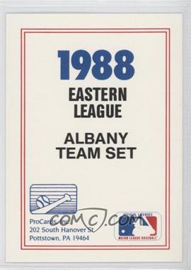 1988 ProCards Minor League - [Base] #_ACYA - Team Checklist - Albany Yankees