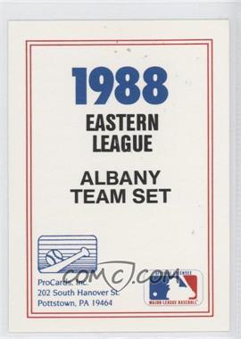 1988 ProCards Minor League - [Base] #_ACYA - Team Checklist - Albany Yankees