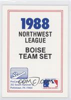 Team Checklist - Boise Hawks