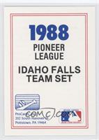 Team Checklist - Idaho Falls Braves