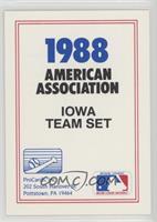 Team Checklist - Iowa Cubs
